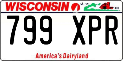 WI license plate 799XPR