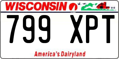 WI license plate 799XPT