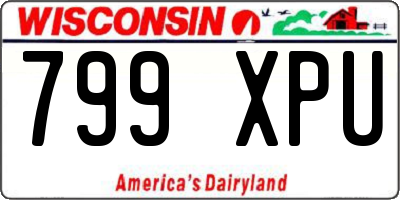 WI license plate 799XPU