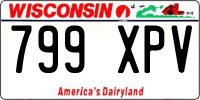 WI license plate 799XPV