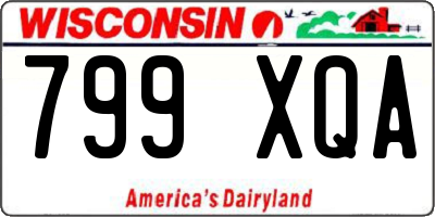 WI license plate 799XQA