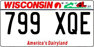 WI license plate 799XQE