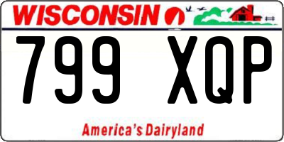 WI license plate 799XQP