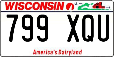 WI license plate 799XQU