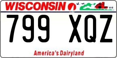 WI license plate 799XQZ