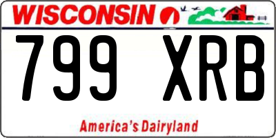 WI license plate 799XRB