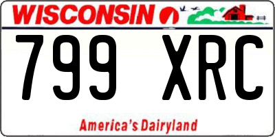 WI license plate 799XRC