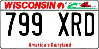 WI license plate 799XRD