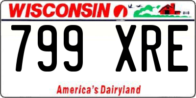 WI license plate 799XRE