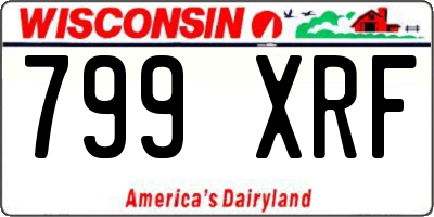 WI license plate 799XRF