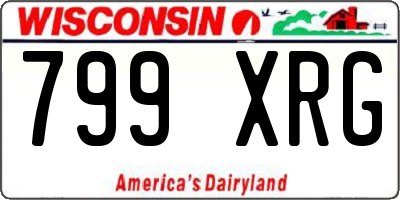 WI license plate 799XRG