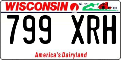 WI license plate 799XRH