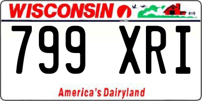 WI license plate 799XRI