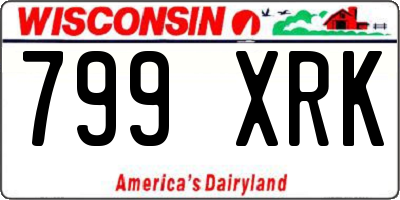 WI license plate 799XRK