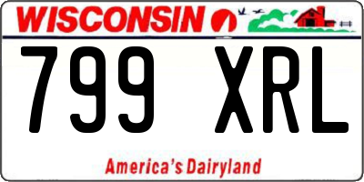 WI license plate 799XRL