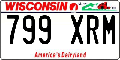 WI license plate 799XRM