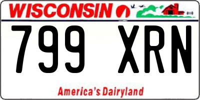 WI license plate 799XRN