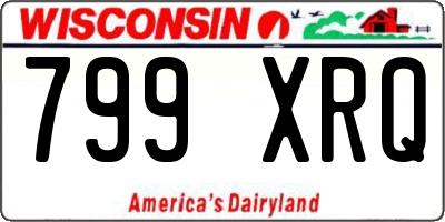 WI license plate 799XRQ