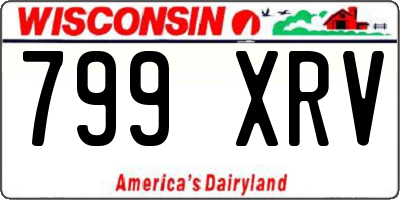 WI license plate 799XRV