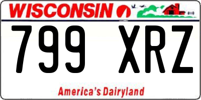 WI license plate 799XRZ