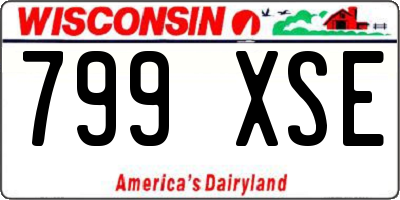 WI license plate 799XSE