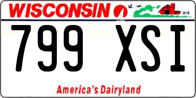 WI license plate 799XSI