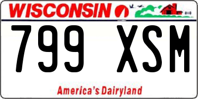 WI license plate 799XSM