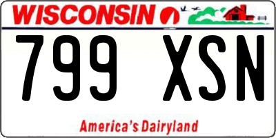 WI license plate 799XSN