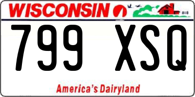 WI license plate 799XSQ