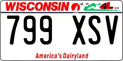 WI license plate 799XSV