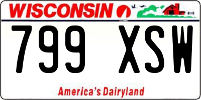 WI license plate 799XSW