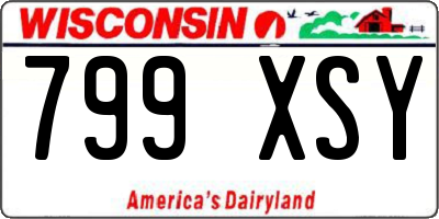 WI license plate 799XSY