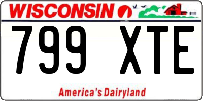 WI license plate 799XTE