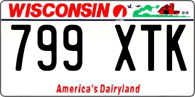 WI license plate 799XTK