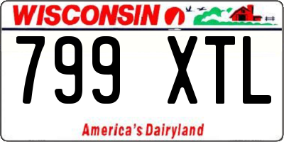 WI license plate 799XTL