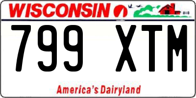 WI license plate 799XTM
