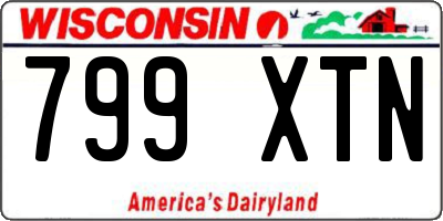 WI license plate 799XTN