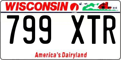 WI license plate 799XTR