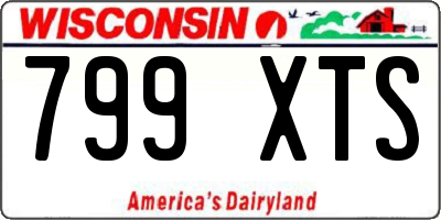 WI license plate 799XTS