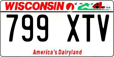 WI license plate 799XTV