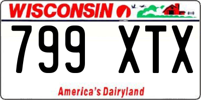 WI license plate 799XTX
