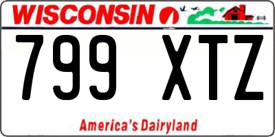 WI license plate 799XTZ