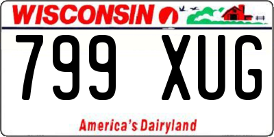 WI license plate 799XUG