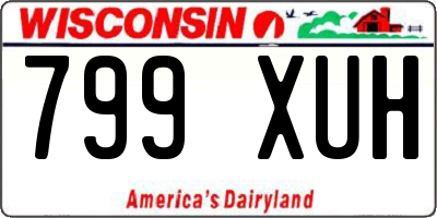 WI license plate 799XUH