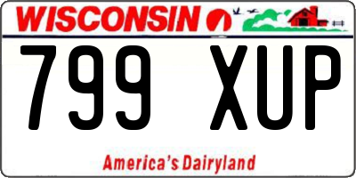 WI license plate 799XUP