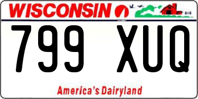 WI license plate 799XUQ