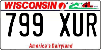 WI license plate 799XUR
