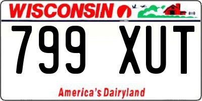 WI license plate 799XUT