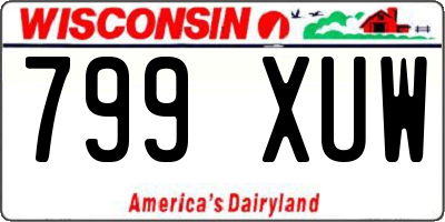 WI license plate 799XUW