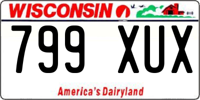 WI license plate 799XUX